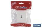 Surface mounted RJ11 telephone socket | Atlantis Model | White | 10A - 250V - Cofan