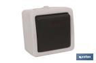 Watertight Light Switch IP44 | For Outdoors | 10A - 250V | Grey - Cofan