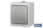 Interrupteur - Commutateur Étanche IP44 | Pour l'extérieur | 10 A - 250 V | Couleur Grise - Cofan