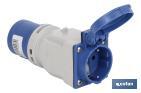 Plug-socket industrial adapter | Ingress Protection: 44 | Schuko plug-socket 2P + G | 16A - Cofan