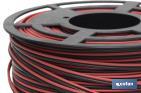 Electric Cable Roll of 100m | Parallel | Cable cross section of various sizes | Black and red - Cofan