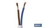 Rollo Cable Eléctrico de 100 m | PVC H05VV-F | Sección 2 x 1 mm2 | Color Blanco - Cofan