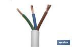 Electric Cable Roll of 100m | PVC H05VV-F| Section 3 x 1.5mm2 | White - Cofan