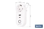 Smart plug with USB and USB-C ports | Wi-Fi and Bluetooth connection | Smart Life or Tuya Smart app | Compatible with Alexa and Google | Remote control, timer and child safety protection - Cofan