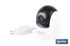 Cámara de seguridad inteligente con WiFi | Con control remoto, audio bidireccional y amplio ángulo de visión - Cofan