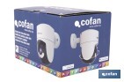 Cámara de seguridad inteligente con WiFi | Con control remoto, audio bidireccional y amplio ángulo de visión - Cofan