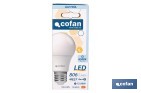 Bombillas LED classic E27 de luz fría (6500 K) | Ahorro de energía y larga duración 15.000 h de vida | Ángulo de apertura de 180° - Cofan