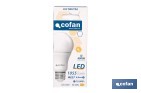 Bombillas LED classic E27 de luz neutra (4.000 k) | Ahorro de energía y larga duración 15.000 h de vida | Ángulo de apertura de 180° - Cofan