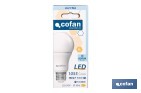 Bombillas LED classic E27 de luz fría (6500 K) | Ahorro de energía y larga duración 15.000 h de vida | Ángulo de apertura de 180° - Cofan