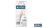 Bombillas LED classic E27 de luz neutra (4.000 k) | Ahorro de energía y larga duración 15.000 h de vida | Ángulo de apertura de 180° - Cofan