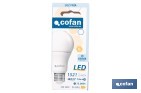 Bombillas LED classic E27 de luz fría (6500 K) | Ahorro de energía y larga duración 15.000 h de vida | Ángulo de apertura de 180° - Cofan