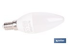 Bombillas LED vela con rosca fina E14, 6,5 W y 806 lúmenes | Ahorro de energía y larga duración 15.000 h de vida | Disponibles en 2 temperaturas de color - Cofan