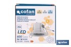 Downlight LED estanco 6 W 600 lúmenes | 3 CCT regulable, ahorro de energía y larga duración | IP65 resistente al agua y polvo - Cofan