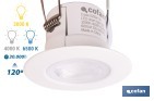Downlight LED estanco 6 W 600 lúmenes | Con 3 CCT, ahorro de energía y larga duración | IP65 resistente al agua y polvo - Cofan