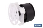 Pulsador de descarga simple para inodoro | Botón interrumpible con acabado negro y ahorro de agua | Compatible con descargador modelo Candaba - Cofan