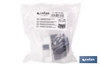 Pulsador de descarga simple para inodoro | Botón interrumpible con acabado negro y ahorro de agua | Compatible con descargador modelo Candaba - Cofan
