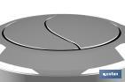 Bouton Poussoir avec Double Décharge | Modèle Eume | Fabriqué en ABS | Il dispose de Deux Boutons - Cofan