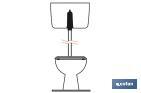 Mécanisme WC pour Citerne de Réservoir Haut avec Base | Fabriqué en Polypropylène | Facile à Installer - Cofan