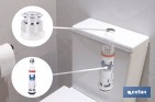 Pulsador de doble descarga para inodoro | Sistema Dual Flush y ahorro de agua | Compatible con descargador modelo Tambre - Cofan