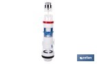 DESCARGADOR PARA WC CON DOBLE PULSADOR MODELO TAMBRE | MECANISMO UNIVERSAL CON DESCARGA DE 3 Y 6 LITROS | SISTEMA ANTICAL Y BASE ROSCADA
