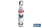 Descargador para WC con doble pulsador modelo Tambre | Mecanismo universal con descarga de 3 y 6 litros | Sistema antical y base roscada - Cofan