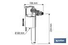 Toilet Fill Valve | Side Entry Fill Valve | Kiev Model | Piston Closure | Manufactured with Plastic Materials - Cofan