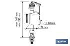 Toilet Fill Valve | Bottom Entry Fill Valve | Kenyir Model | Piston Closure | Manufactured with Plastic Materials - Cofan