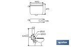 Cisterna Semialta | Completa | Con Interrupción de Descarga | Modelo Bratán | Fabricada en ABS - Cofan