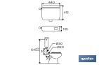 Medium Level Cistern | Complete Cistern | Flush Interruption | Bratán Model | ABS - Cofan