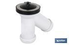 Y-Shaped Siphon | 40mm outlet | Ø70 Basin and Bidet Valve | Polypropylene | Ø32mm Conical Reduction Gasket - Cofan