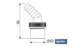 Raccord | Dimensions : Ø40 mm | Avec Prise pour Appareils Électroménagers | Fabriqué en PVC - Cofan