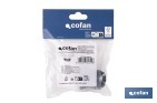 Conexión | Medidas: Ø40 mm | Con Toma para Electrodomésticos | Fabricada en PVC - Cofan