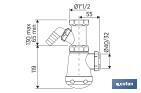 Bottle Trap | With Ø40mm Outlet | With 1" 1/2 Fitting | Polypropylene | Ø32mm Conical Reduction Gasket - Cofan