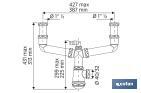 Bottle Trap | Extensible Siphon | With 40mm Outlet | 1" 1/2 Double Fitting | Ø32mm Conical Reduction Gasket - Cofan