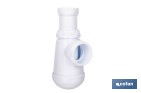 Sifón de botella corto extensible | Salida ajustable de Ø32-40 mm | Adecuado para lavabo | Disponible con diferentes tamaños de racor - Cofan