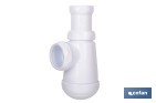 Sifón de botella corto extensible | Salida ajustable de Ø32-40 mm | Adecuado para lavabo | Disponible con diferentes tamaños de racor - Cofan