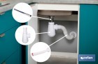 Sifón de botella corto extensible | Salida ajustable de Ø32-40 mm | Adecuado para lavabo | Disponible con diferentes tamaños de racor - Cofan