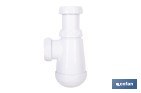 Sifón de botella corto extensible | Salida ajustable de Ø32-40 mm | Adecuado para lavabo | Disponible con diferentes tamaños de racor - Cofan