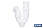 Sifón curvo extensible | Salida ajustable de Ø32-40 mm y racor de 1 1/4" | Flexible y resistente para lavabo - Cofan
