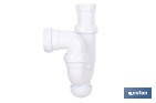 Sifón curvo extensible | Salida ajustable de Ø32-40 mm y racor de 1 1/4" | Flexible y resistente para lavabo - Cofan