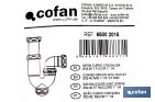 Sifón curvo extensible | Salida ajustable de Ø32-40 mm y racor de 1 1/4" | Flexible y resistente para lavabo - Cofan