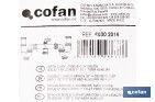 Sifón curvo doble extensible | Salida orientable de Ø32-40 mm y racores de 1 1/2" | Adecuado para fregaderos - Cofan