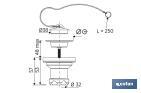 Valve for Basin and Bidet | Polypropylene | Size: 1" 1/4 or 1" 1/2 | Screw, Plug and Chain with Two Rings Included - Cofan