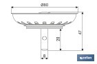 Panier Grille Filtre Évacuation | Fabriqué en Acier Inoxydable | Diamètre de 80 mm - Cofan