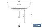 Strainer Plug with Filter | Stainless Steel | Diameter of 80mm - Cofan