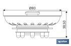 Strainer Plug with Filter | Stainless Steel | Diameter of 80mm - Cofan