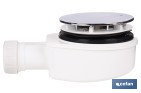 Válvula sifónica extraplana para ducha | Embellecedor cromado de acero inoxidable | Salida horizontal de Ø32-40 mm - Cofan