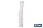 Flexible Waste Pipe Connector | White | Length: 300-720mm | Basin and Bidet | Size: 1" 1/2 Ø32-40mm or 1" 1/4 Ø40-50mm - Cofan