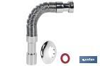 TUBO FLEXIBLE METALIZADO | LONGITUD: 300-720 MM| PARA LAVABO Y BIDÉ | MEDIDAS: 1" 1/2 Ø32-40 MM O 2" 2/2 Ø40-50 MM