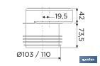 Manguito de Conexión | Excéntrica para Inodoro | Salida de Ø110 mm | Fabricado de EVA - Cofan